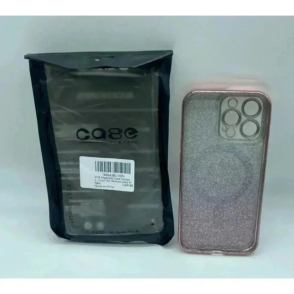 ZIYE Magnetic Case Designed‎ for iPhone 13 Pro Glitter Case Plating Love Heart